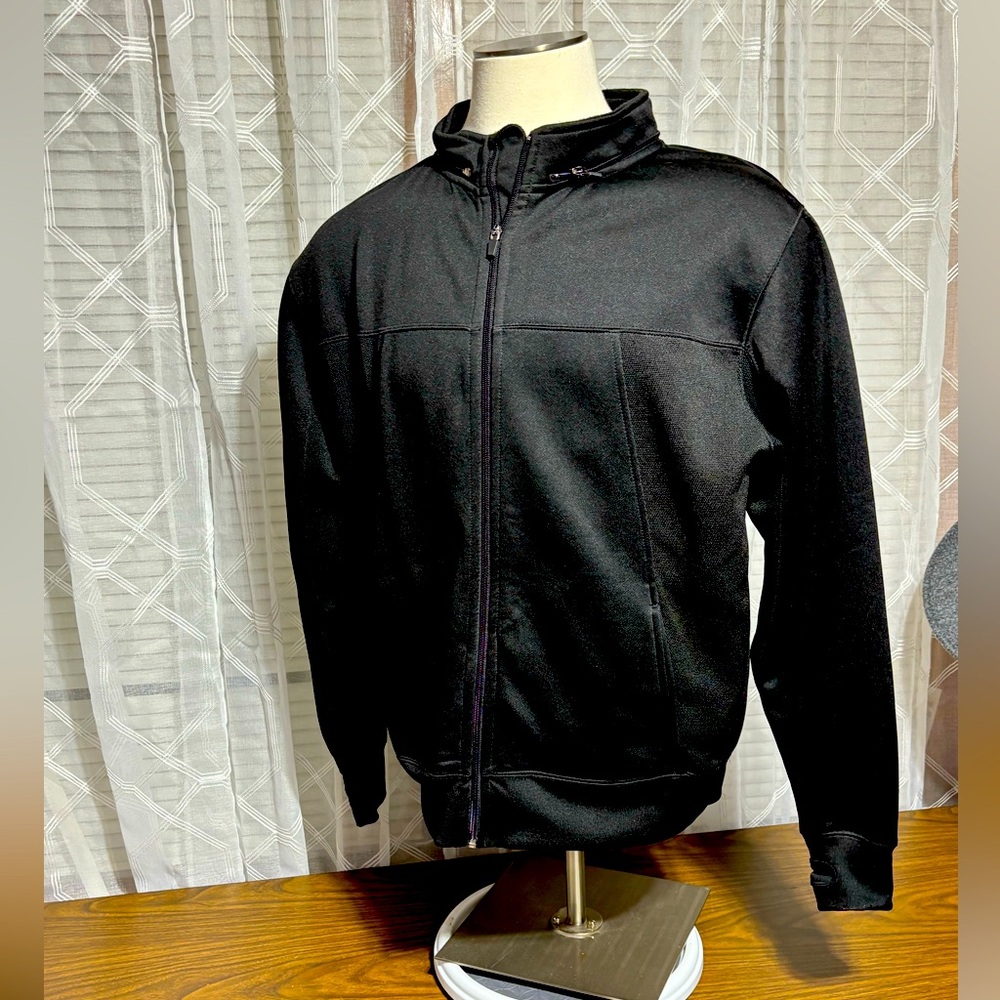 Harley-Davidson MainGate size Large Black Zip No hood 2 pocket motorcycle jacket